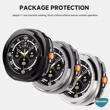 Microsonic Samsung Galaxy Watch 8 Classic 46mm Kılıf Matte Premium Slim WatchBand Lacivert