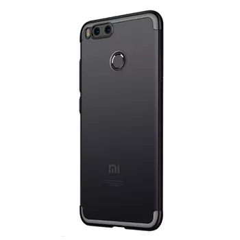 Microsonic Xiaomi Mi A1 Kılıf Skyfall Transparent Clear Siyah