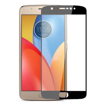 Microsonic Motorola Moto E4 Kavisli Temperli Cam Ekran Koruyucu Film Siyah