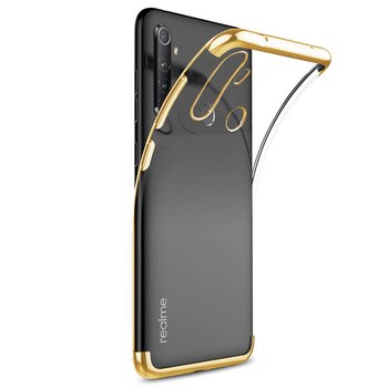 Microsonic Realme 6i Kılıf Skyfall Transparent Clear Gold