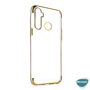 Microsonic Realme 6i Kılıf Skyfall Transparent Clear Gold