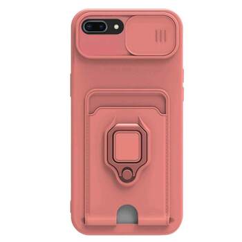 Microsonic Apple iPhone 7 Plus Kılıf Multifunction Silicone Pembe