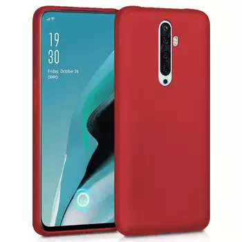 Microsonic Matte Silicone Oppo Reno 2Z Kılıf Kırmızı