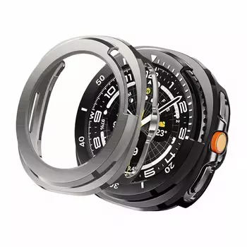 Microsonic Samsung Galaxy Watch 8 Classic 46mm Kılıf Matte Premium Slim WatchBand Titanyum