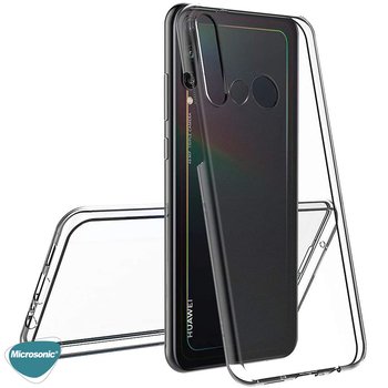 Microsonic Huawei P40 Lite E Kılıf Komple Gövde Koruyucu Silikon Şeffaf