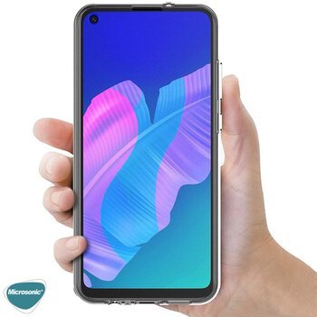 Microsonic Huawei P40 Lite E Kılıf Komple Gövde Koruyucu Silikon Şeffaf