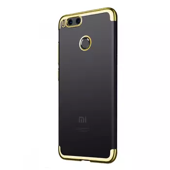 Microsonic Xiaomi Mi A1 Kılıf Skyfall Transparent Clear Gold