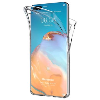 Microsonic Huawei P40 Pro Kılıf Komple Gövde Koruyucu Silikon Şeffaf