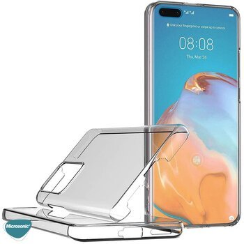 Microsonic Huawei P40 Pro Kılıf Komple Gövde Koruyucu Silikon Şeffaf