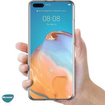 Microsonic Huawei P40 Pro Kılıf Komple Gövde Koruyucu Silikon Şeffaf