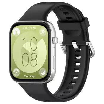Microsonic Huawei Watch Fit 4 Pro Kordon, Silicone Sport Band Siyah
