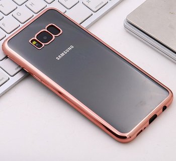 Microsonic Samsung Galaxy S8 Kılıf Skyfall Transparent Clear Rose Gold