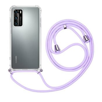 Microsonic Huawei P40 Kılıf Neck Lanyard Lila