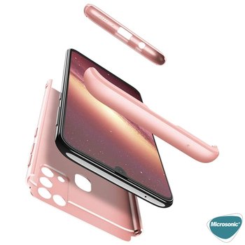 Microsonic Samsung Galaxy M31 Kılıf Double Dip 360 Protective AYS Rose Gold