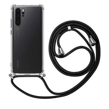 Microsonic Huawei P30 Pro Kılıf Neck Lanyard Siyah