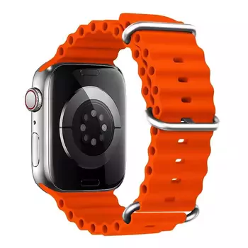 Microsonic Apple Watch Series 11 46mm Kordon Aqua Belt Turuncu