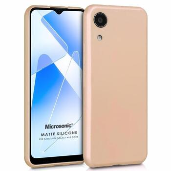 Microsonic Samsung Galaxy A03 Core Kılıf Matte Silicone Gold