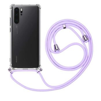 Microsonic Huawei P30 Pro Kılıf Neck Lanyard Lila