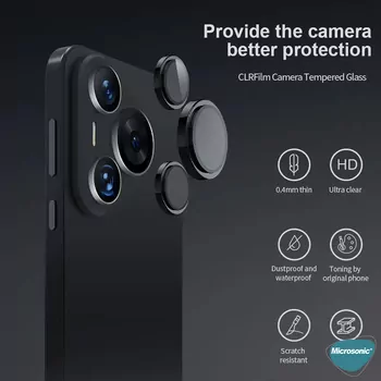 Microsonic Huawei Pura 70 Pro Tekli Kamera Lens Koruma Camı Siyah