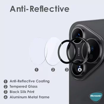 Microsonic Huawei Pura 70 Pro Tekli Kamera Lens Koruma Camı Siyah