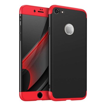 Microsonic Apple iPhone 8 Kılıf Double Dip 360 Protective AYS Siyah - Kırmızı