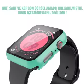 Microsonic Apple Watch SE 2022 40mm Kılıf Matte Premium Slim WatchBand Mint Yeşili