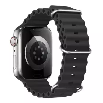 Microsonic Apple Watch Series 11 46mm Kordon Aqua Belt Siyah