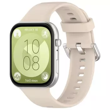 Microsonic Huawei Watch Fit 4 Pro Kordon, Silicone Sport Band Bej