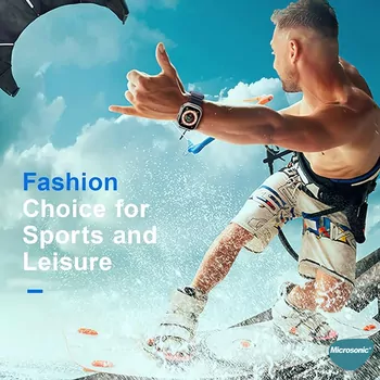 Microsonic Apple Watch Series 11 46mm Kordon Aqua Belt Kırmızı