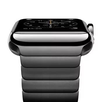 Microsonic Apple Watch Series 9 41mm Kordon Link Bracelet Band Gümüş