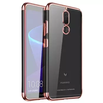 Microsonic Huawei Mate 10 Lite Kılıf Skyfall Transparent Clear Rose Gold