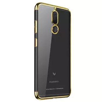 Microsonic Huawei Mate 10 Lite Kılıf Skyfall Transparent Clear Gold