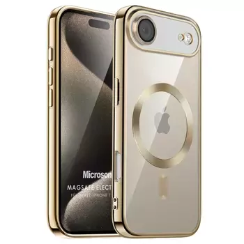 Microsonic Apple iPhone 17 Air Kılıf MagSafe Luxury Electroplate Gold