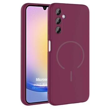 Microsonic Samsung Galaxy A24 Kılıf Zeno MagSafe Mürdüm