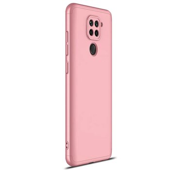 Microsonic Xiaomi Redmi Note 9 Kılıf Double Dip 360 Protective AYS Rose Gold