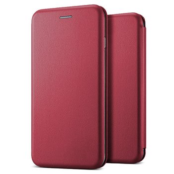 CaseUp Huawei P9 Lite Kılıf Manyetik Stantlı Flip Cover Bordo