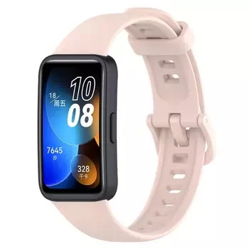 Microsonic Huawei Band 10 Kordon, Silicone Sport Band Pudra