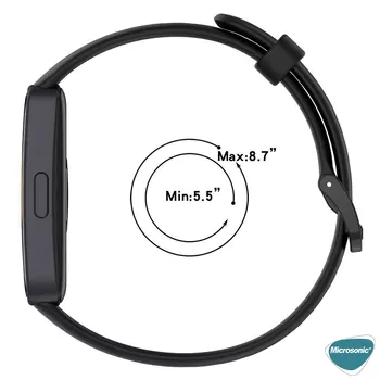 Microsonic Huawei Band 10 Kordon, Silicone Sport Band Pudra