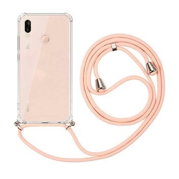 Microsonic Huawei P20 Lite Kılıf Neck Lanyard Rose Gold