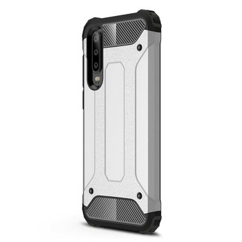 Microsonic Huawei P30 Kılıf Rugged Armor Gümüş