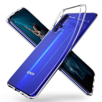 Microsonic Huawei Nova 5T Kılıf Transparent Soft Beyaz