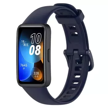 Microsonic Huawei Band 10 Kordon, Silicone Sport Band Lacivert