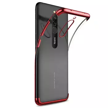 Microsonic Xiaomi Redmi 8 Kılıf Skyfall Transparent Clear Kırmızı