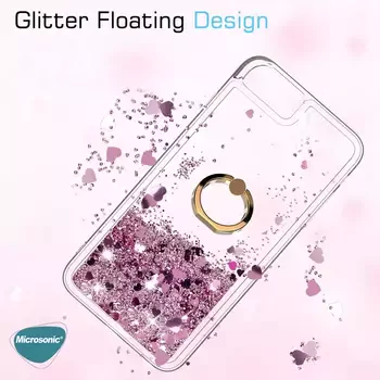 Microsonic Xiaomi Mi 12T Pro Kılıf Glitter Liquid Holder Pembe