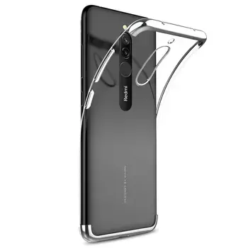 Microsonic Xiaomi Redmi 8 Kılıf Skyfall Transparent Clear Gümüş