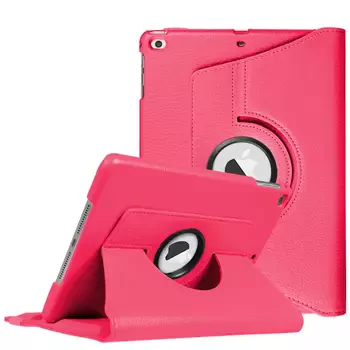 Microsonic Apple iPad 9.7 2018 (A1893-A1954) Kılıf 360 Dönerli Stand Deri Pembe