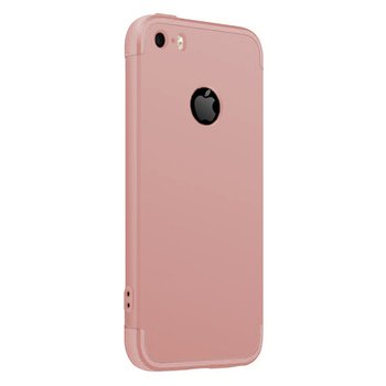 Microsonic Apple iPhone 5 Kılıf Double Dip 360 Protective AYS Rose Gold