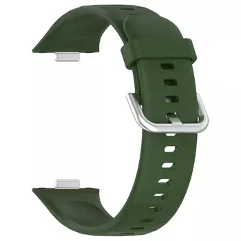 Microsonic Huawei Watch Fit 4 Kordon, Silicone Sport Band Koyu Yeşil