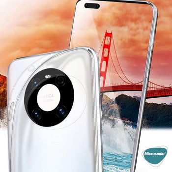 Microsonic Huawei Mate 40 Pro Kılıf Transparent Soft Beyaz