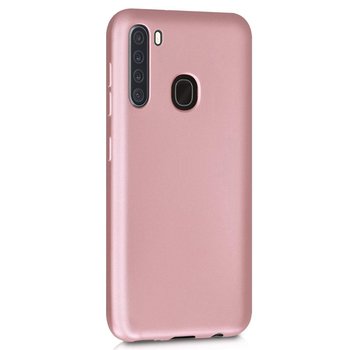 Microsonic Samsung Galaxy A21 Kılıf Matte Silicone Rose Gold